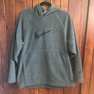 Nike fleece hoodie. Gray in color.